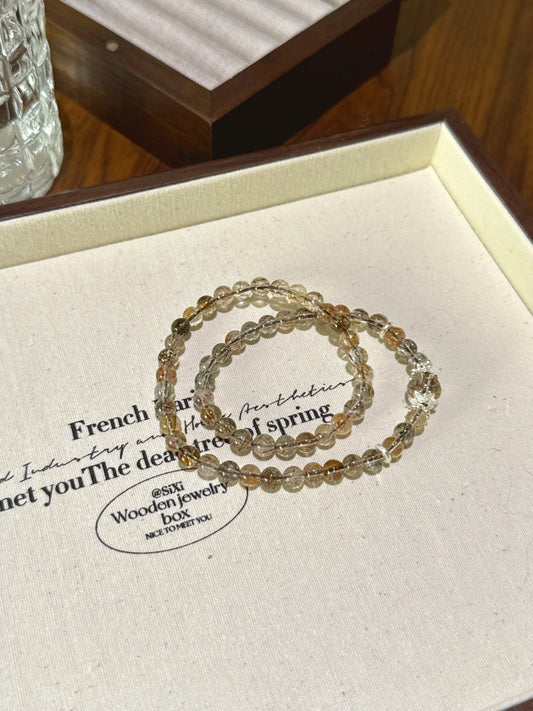 Black & Gold Super Quartz Double Wrap Bracelet – Wealth Magnet & Business Guardian