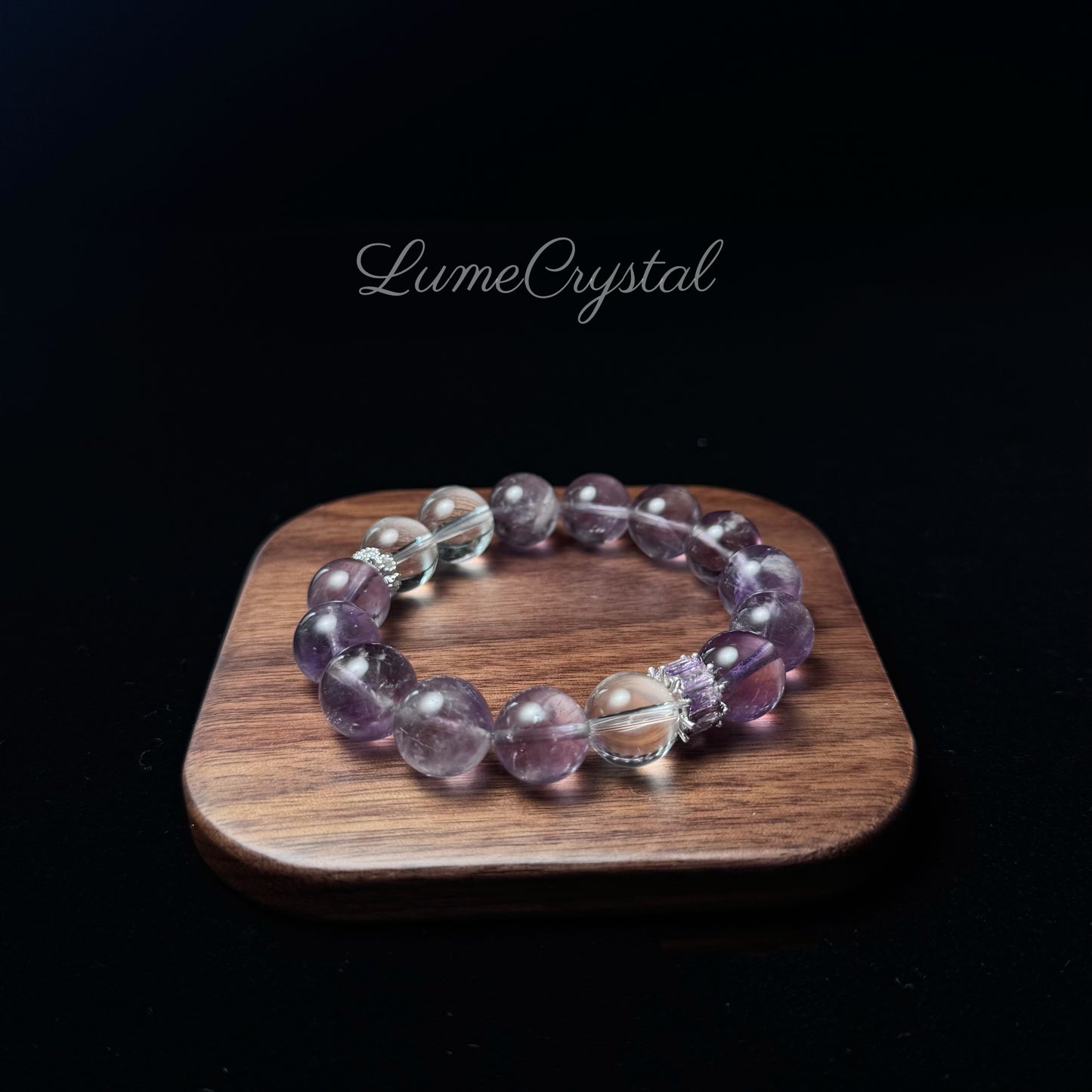 Amethyst & Clear Quartz Curated Essence Bracelet