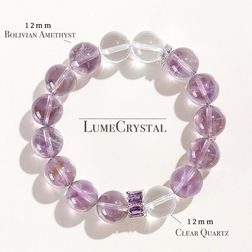 Amethyst & Clear Quartz Curated Essence Bracelet