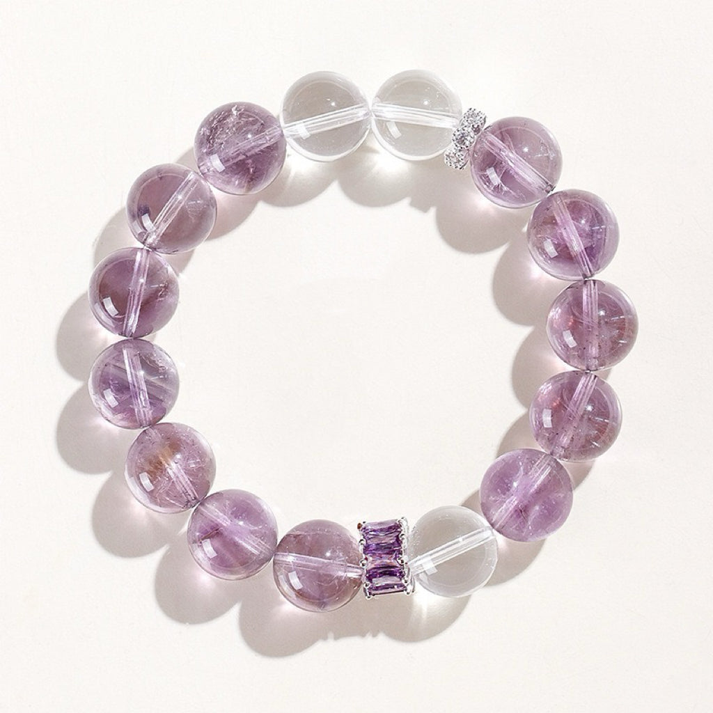 Amethyst & Clear Quartz Curated Essence Bracelet