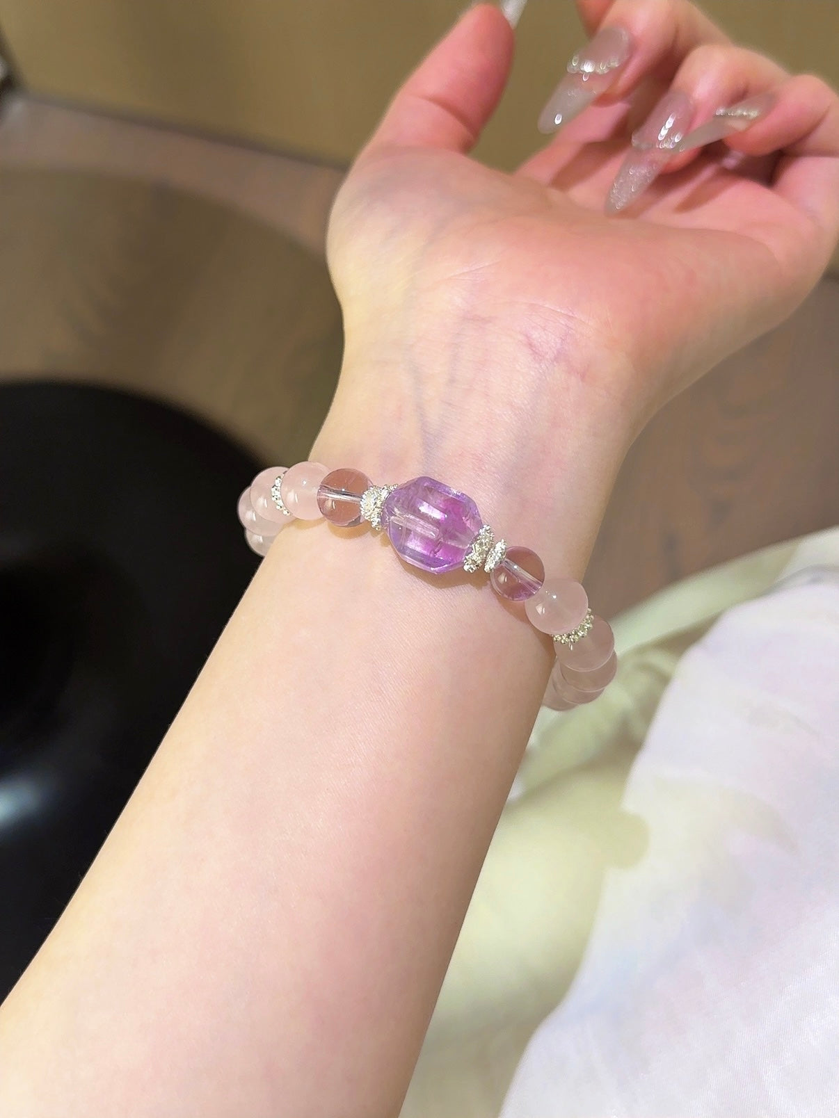 Love & Wisdom Bracelet – Rose Quartz & Amethyst