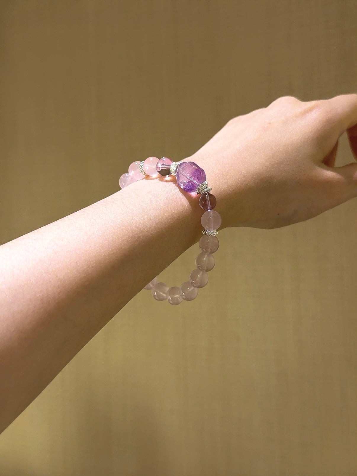 Love & Wisdom Bracelet – Rose Quartz & Amethyst