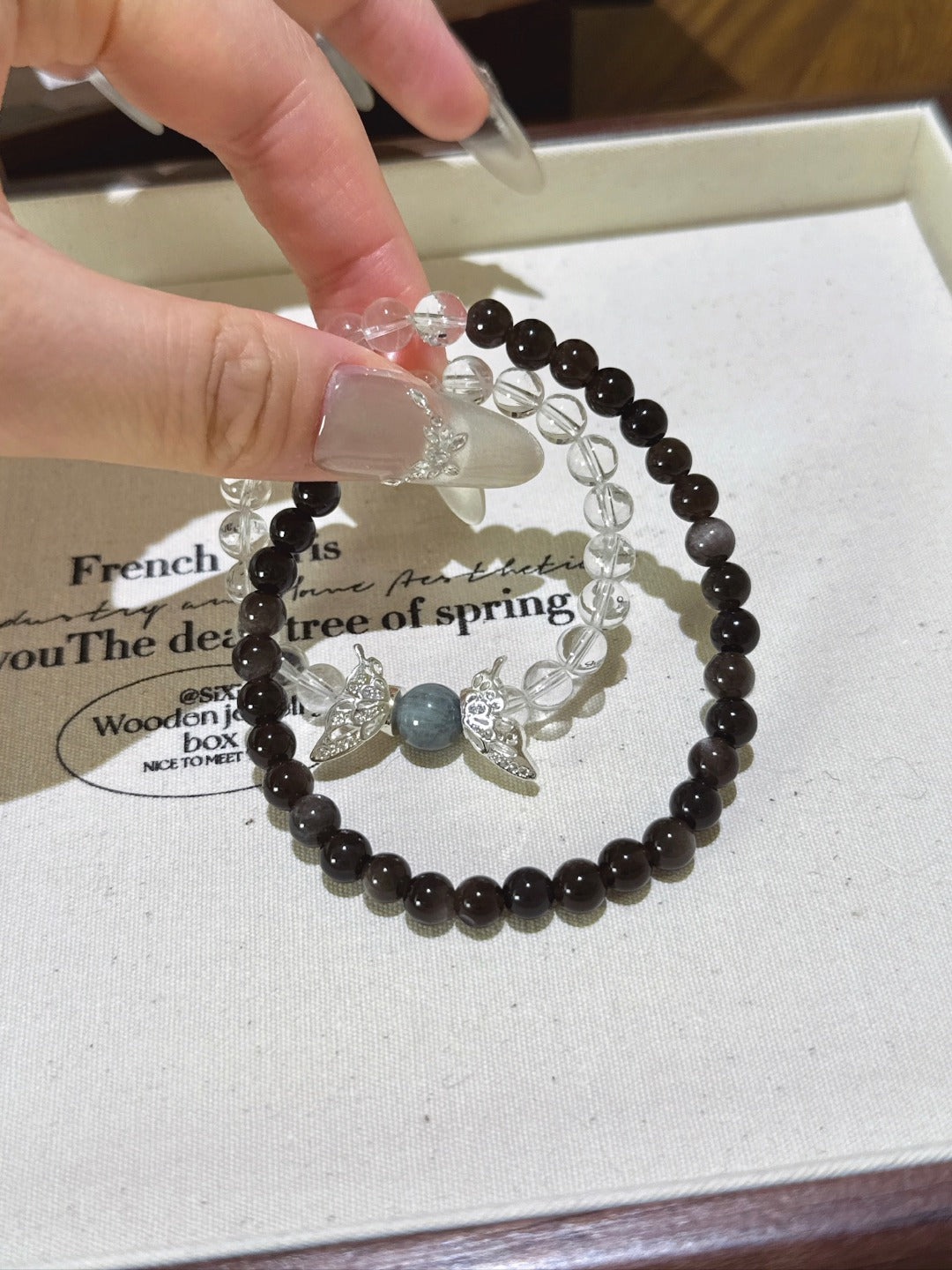 Trinity Power Crystal Bracelet – Clear Quartz, Silver Sheen Obsidian & Tiger's Eye