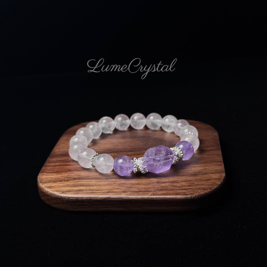 Love & Wisdom Bracelet – Rose Quartz & Amethyst