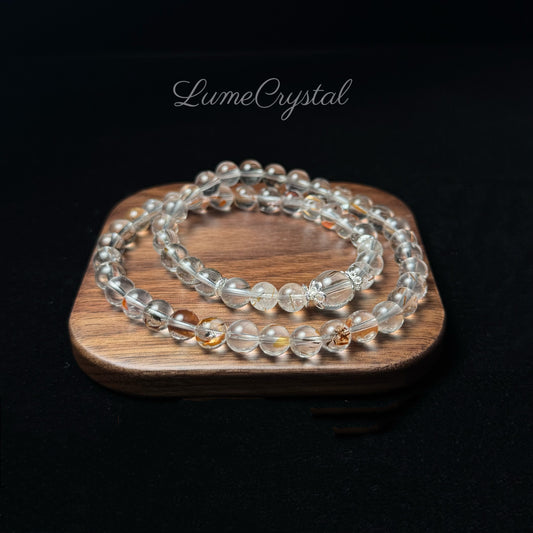 Black & Gold Super Quartz Double Wrap Bracelet – Wealth Magnet & Business Guardian