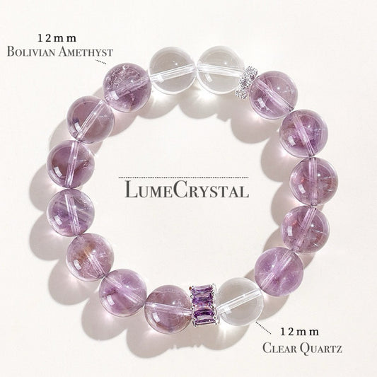 Amethyst & Clear Quartz Curated Essence Bracelet